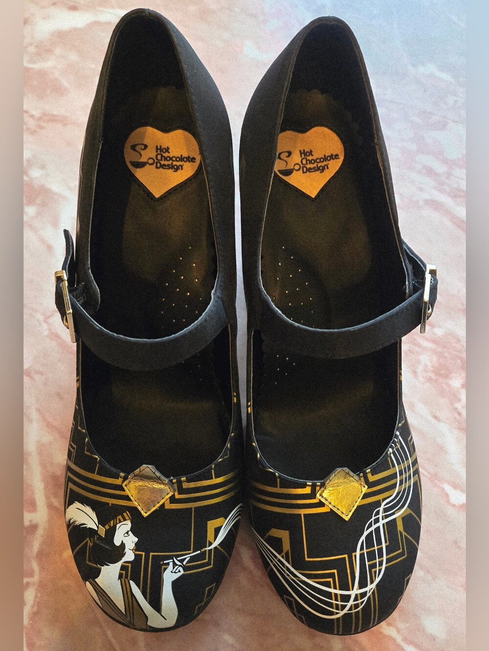 Hot Chocolate Design Golden Nights Heels